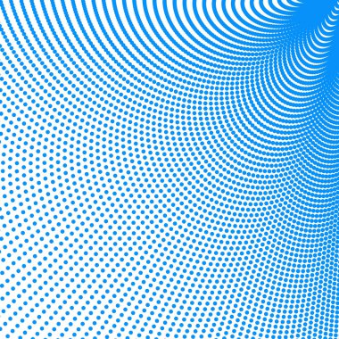 Noktalı desenli mavi polkadot yarım ton soyut arkaplan vektör resim tasarımı