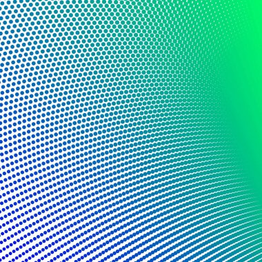 Mavi Yeşil Polkadot Yarım Tonlama Soyut Arkaplan Vektör Tasarımı Modern Noktalı Desen