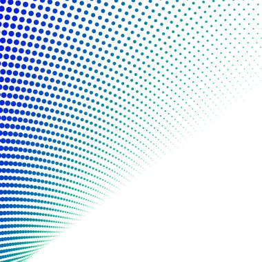 Mavi Yeşil Polkadot Yarım Tonlama Soyut Arkaplan Vektör Tasarımı Modern Noktalı Desen