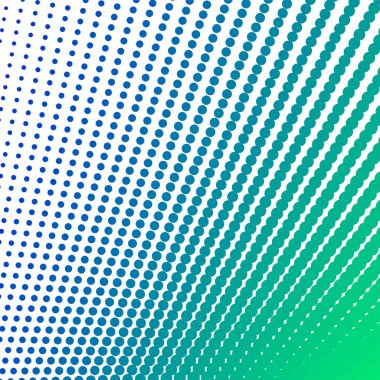 Mavi Yeşil Polkadot Yarım Tonlama Soyut Arkaplan Vektör Tasarımı Modern Noktalı Desen