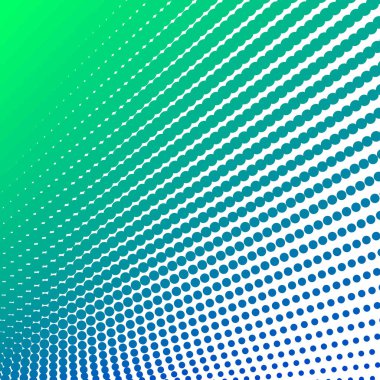 Mavi Yeşil Polkadot Yarım Tonlama Soyut Arkaplan Vektör Tasarımı Modern Noktalı Desen