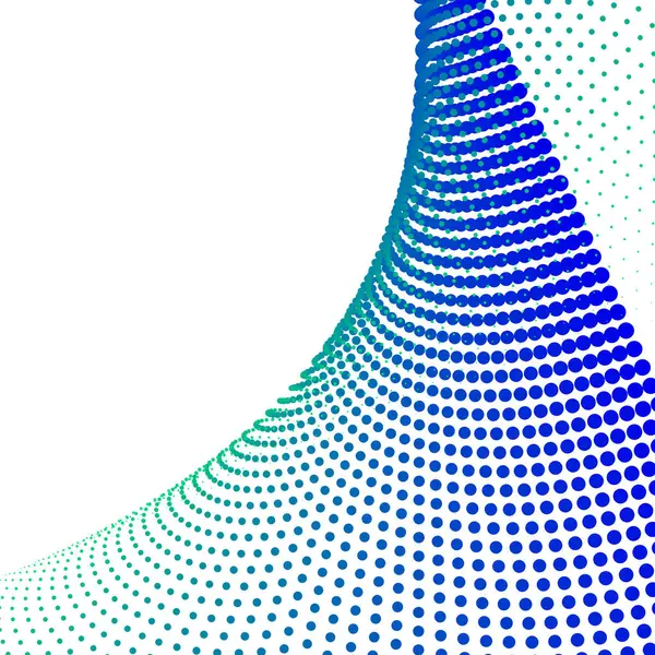 Mavi Yeşil Polkadot Yarım Tonlama Soyut Arkaplan Vektör Tasarımı Modern Noktalı Desen