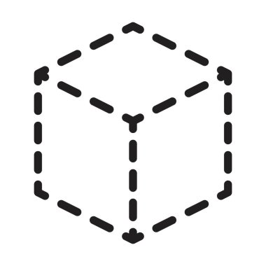 Anaokulu, anaokulu ve Montessori çocukları için vektör illüstrasyonunda faaliyet gösteren izleme küpü, küboid şekil unsuru