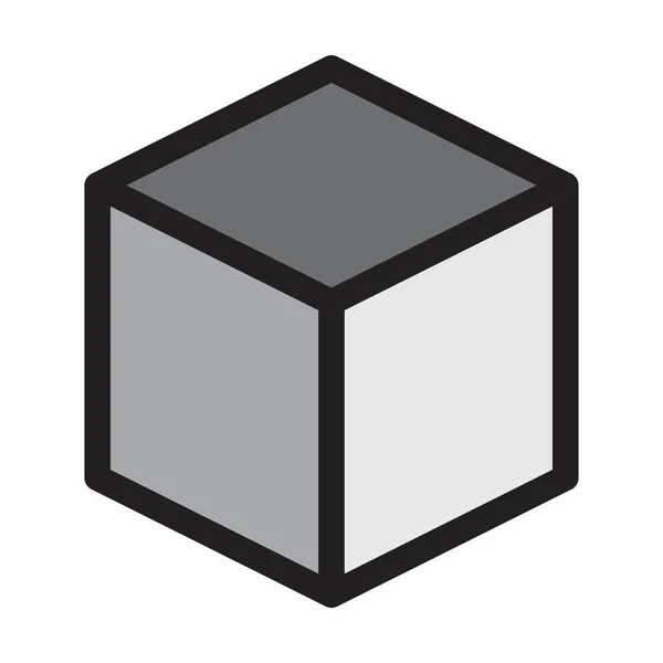 キューブアイコン 立方体ブロック形状ベクトル要素のイラスト — ストックベクタ
