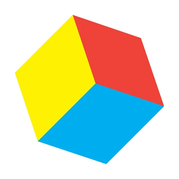 Ícone Cubo Ilustração Elemento Vetorial Forma Bloco Cuboide —  Vetores de Stock