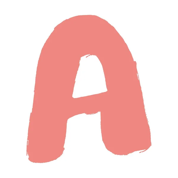 Alphabet Une Lettre Elément Illustration Dessiné Main Pour Éducation Maternelle — Image vectorielle