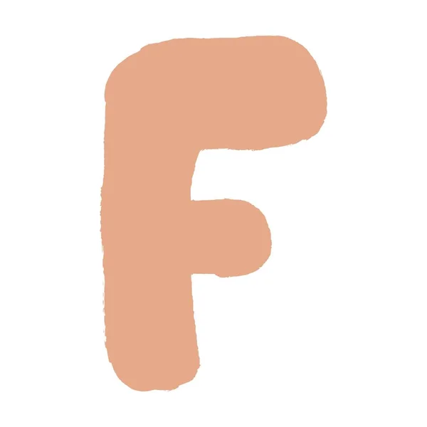 儿童幼儿园和学前教育的字母F字母手绘插图 — 图库矢量图片