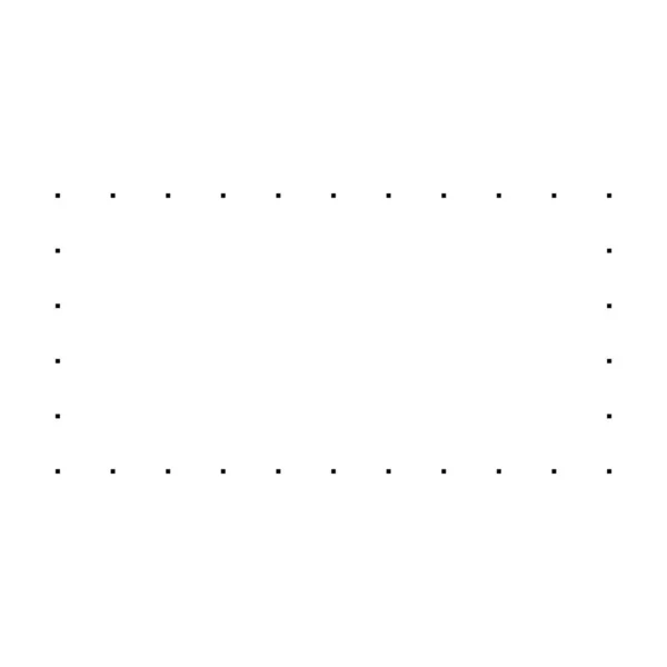 矩形形状虚线图标矢量符号在象形文字图解中的创造性图形设计 — 图库矢量图片