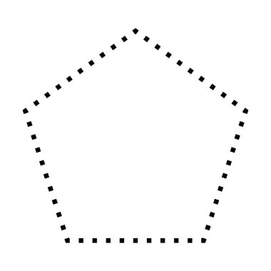 Bir piktogram illüstrasyonunda yaratıcı grafik tasarımı için Pentagon noktalı şekil vektör simgesi