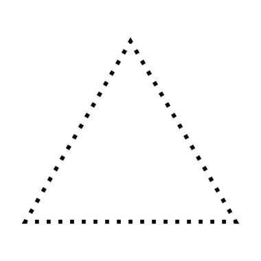 Piktogram illüstrasyonunda yaratıcı grafik tasarımı için üçgen şekilli noktalı ikon vektör sembolü