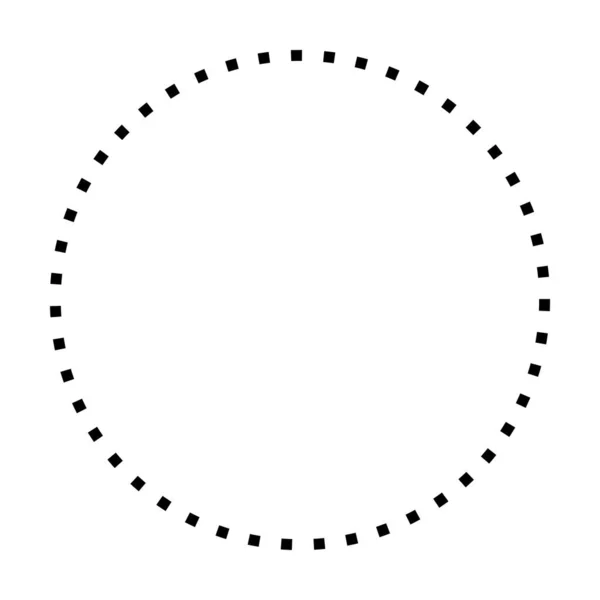 平面カラーピクトグラムイラストにおける創造的なグラフィックデザイン要素のための円形状点線アイコンベクトル形状シンボル — ストックベクタ