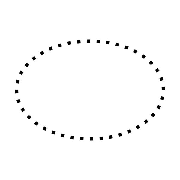 Ellipse Symbol Streckad Form Vektor Ikon För Kreativ Grafisk Design — Stock vektor