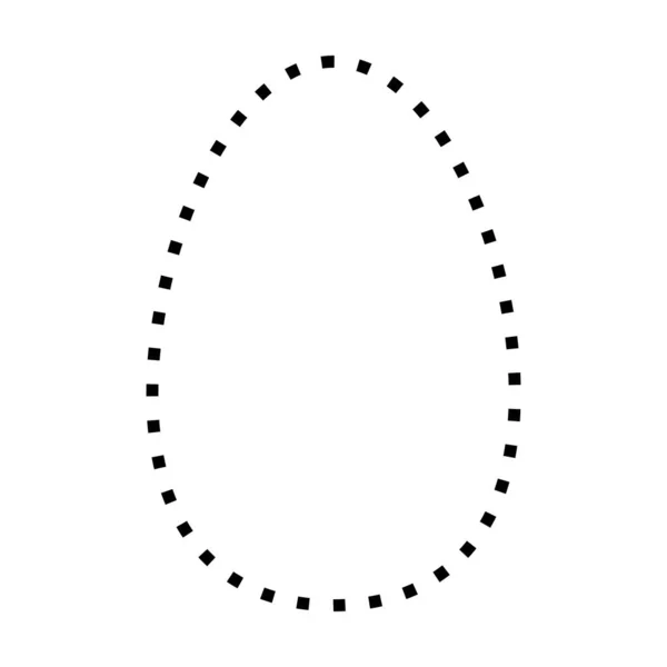 Ovales Symbol Gepunktete Form Vektor Symbol Für Kreative Grafische Gestaltung — Stockvektor