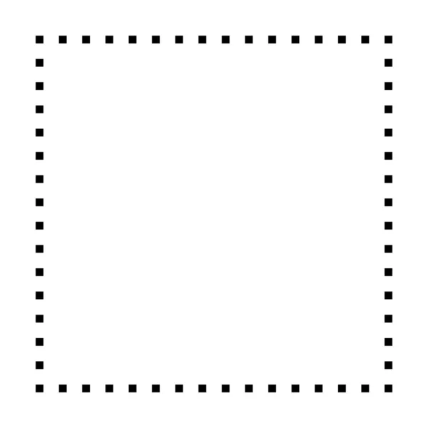 Quadratische Form Gepunktetes Icon Vektor Symbol Für Kreatives Grafikdesign Element — Stockvektor