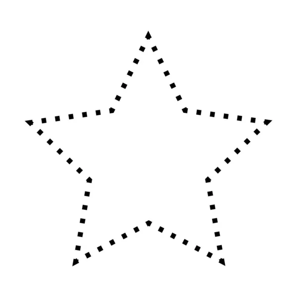 Star Shape Dashed Icon Vector Symbol Creative Graphic Design Element — Stock Vector