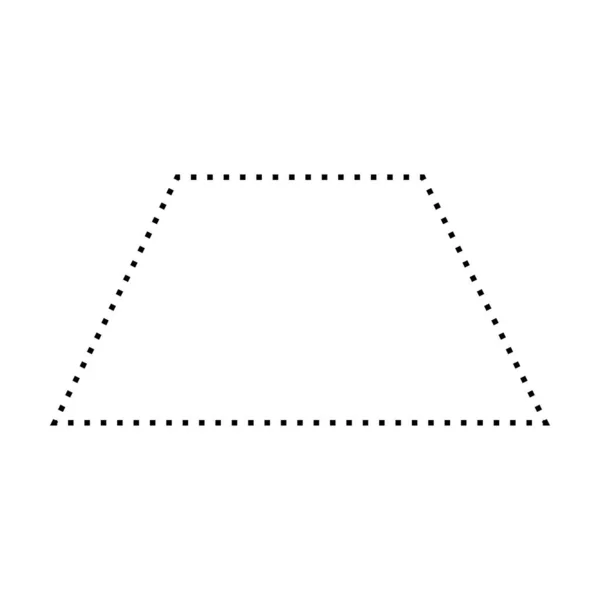 Trapezoid Nebo Trapezium Symbol Tečkovaný Tvar Vektor Ikona Pro Kreativní — Stockový vektor
