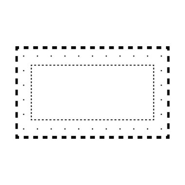 Anaokulu, anaokulu ve Montessori çocukları için vektör illüstrasyonunda önceden yazma ve çizim faaliyetleri için dikdörtgen şekil elementlerinin izini sürmek