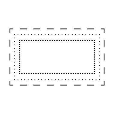 Anaokulu, anaokulu ve Montessori çocukları için vektör illüstrasyonunda önceden yazma ve çizim faaliyetleri için dikdörtgen şekil elementlerinin izini sürmek