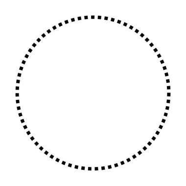 Daire şeklindeki benekli ikon vektör geometri sembolü düz renk resimli resimdeki yaratıcı grafik tasarım ögesi için