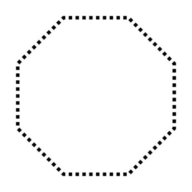 Bir pictogram illüstrasyondaki uunsurun yaratıcı grafik tasarımı için noktalı şekil vektör simgesi