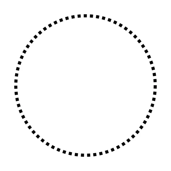 Cirkelvorm Gestippeld Pictogram Vector Geometrie Symbool Voor Creatief Grafisch Ontwerp — Stockvector