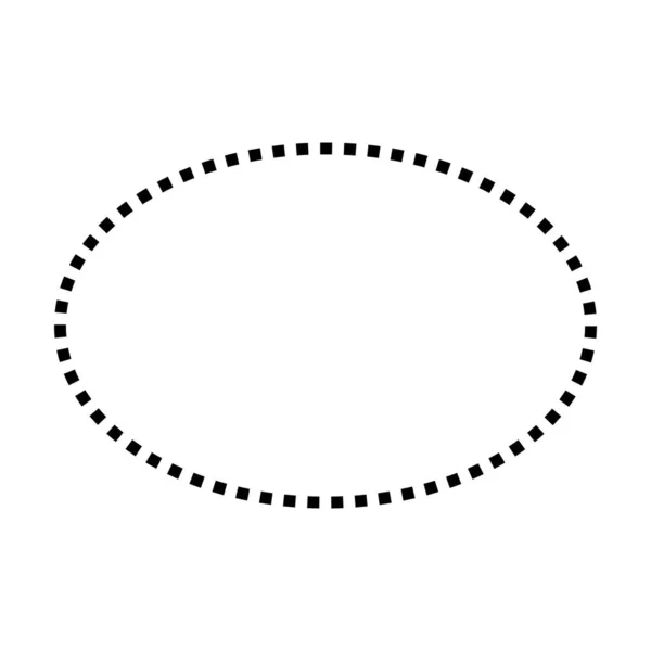 ピクトグラムイラストの創造的なグラフィックデザインのUi要素の楕円形のシンボル点線の図形ベクトルアイコン — ストックベクタ