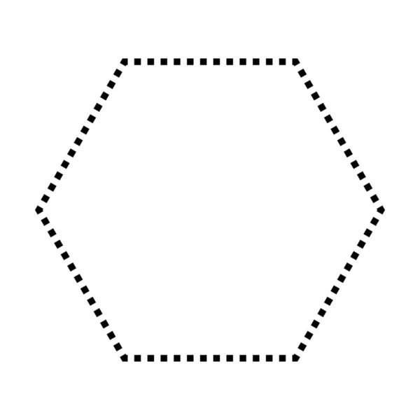 Hexagon Symbol Streckad Form Vektor Ikon För Kreativ Grafisk Design — Stock vektor