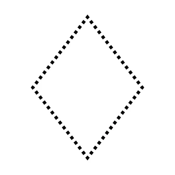ピクトグラムのイラストで創造的なグラフィックデザインのUi要素のための菱形の破線記号ベクトルアイコン — ストックベクタ
