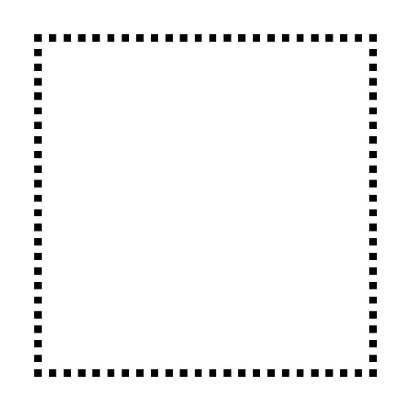Kwadrat Kształt Kropkowany Symbol Wektora Ikony Kreatywnego Projektowania Graficznego Element — Wektor stockowy