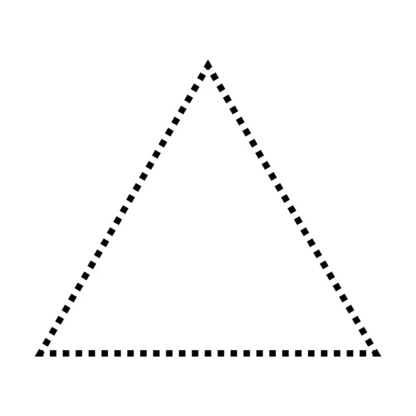 Simbolo Vettoriale Icona Forma Triangolo Punteggiato Elemento Grafico Creativo Illustrazione — Vettoriale Stock