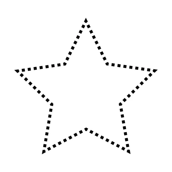 Star Form Streckad Ikon Vektor Symbol För Kreativ Grafisk Design — Stock vektor