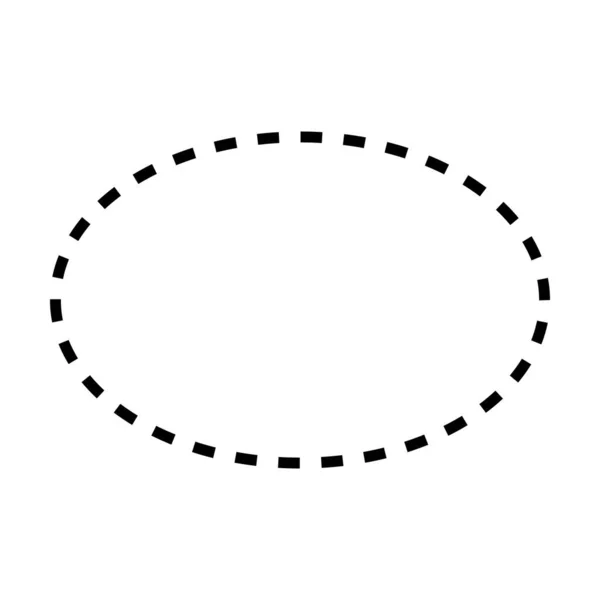Ellipse Forme Pointillé Symbole Vectoriel Icône Pour Conception Graphique Créative — Image vectorielle