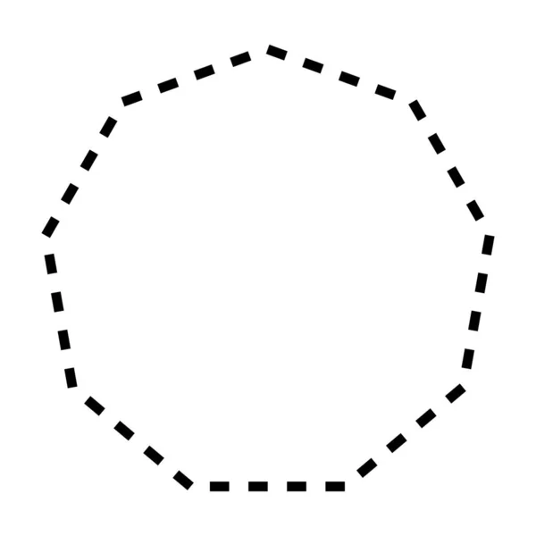 Символ Нонагона Пунктирная Форма Вектор Значок Творческого Графического Дизайна Элемент — стоковый вектор