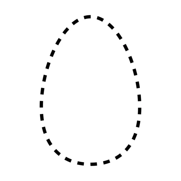 Forme Ovale Pointillé Symbole Vectoriel Icône Pour Conception Graphique Créative — Image vectorielle