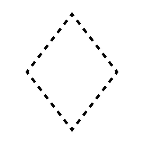 Rautenform Gestrichelt Symbol Vektor Symbol Für Kreative Grafische Gestaltung Element — Stockvektor