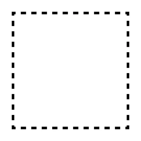 Quadratische Form Gestrichelt Symbol Vektor Symbol Für Kreative Grafische Gestaltung — Stockvektor