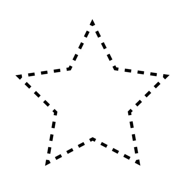Star Shape Dashed Icon Vector Symbol Creative Graphic Design Element — Stockvektor