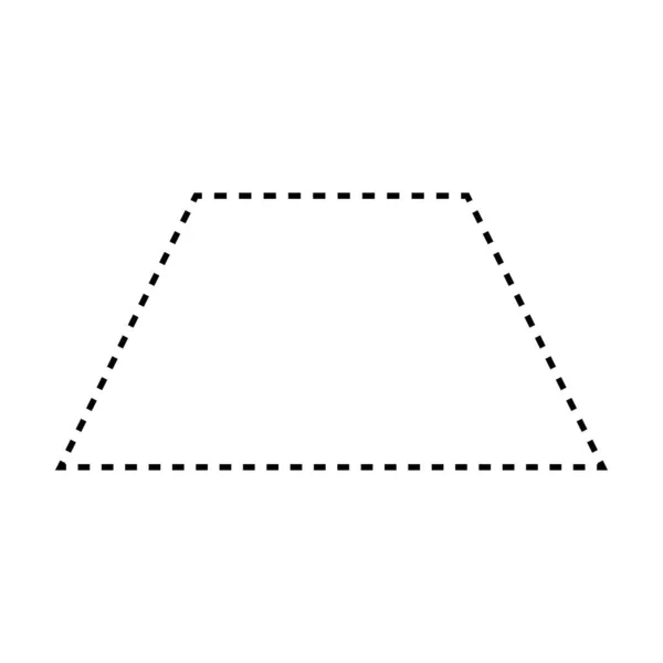 Trapezoid Nebo Trapezium Tvar Pomlčka Symbol Vektor Ikona Pro Kreativní — Stockový vektor