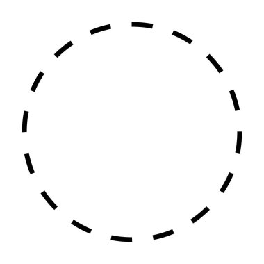 Daire şeklinde kesilmiş simge vektör geometri sembolü düz renk resimli resimdeki grafik tasarım elemanı için