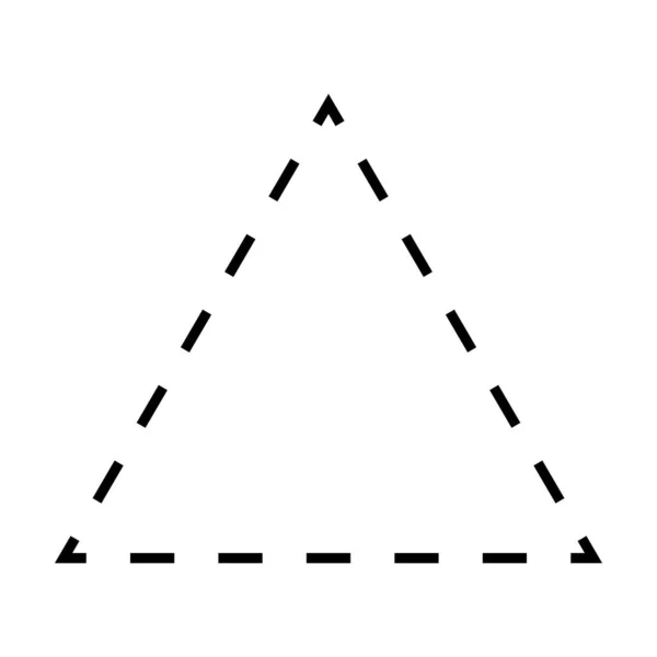 Triangle Shape Dashed Icon Vector Symbol Creative Graphic Design Element — 图库矢量图片