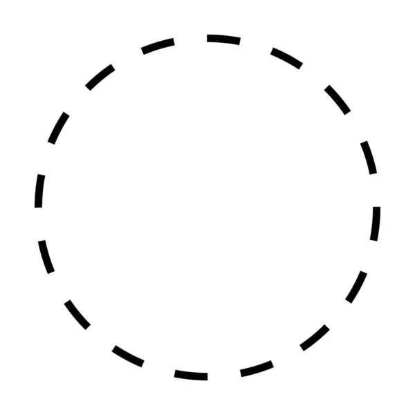 Κύκλος Σχήμα Διακεκομμένο Εικονίδιο Διάνυσμα Γεωμετρία Σύμβολο Για Δημιουργικό Γραφικό — Διανυσματικό Αρχείο