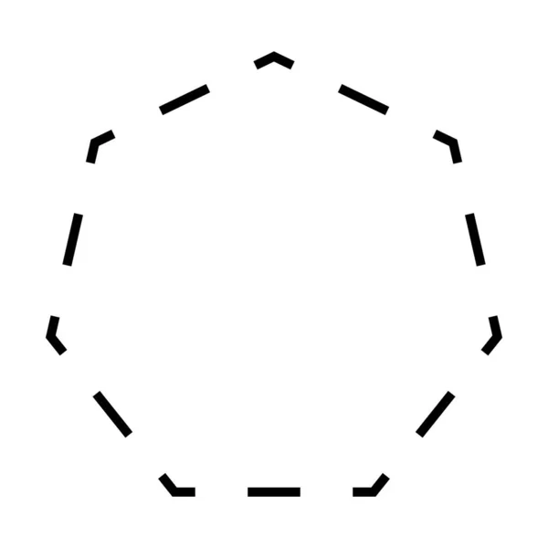 Иконка Вектора Символа Семиугольника Элемента Креативного Графического Дизайна Иллюстрации Пиктограммы — стоковый вектор