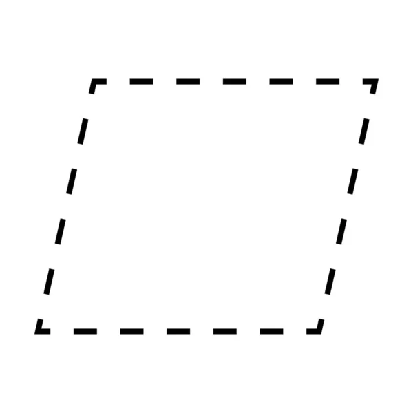 Paralelogram Tvar Přerušovaný Symbol Vektor Ikona Pro Kreativní Grafický Design — Stockový vektor
