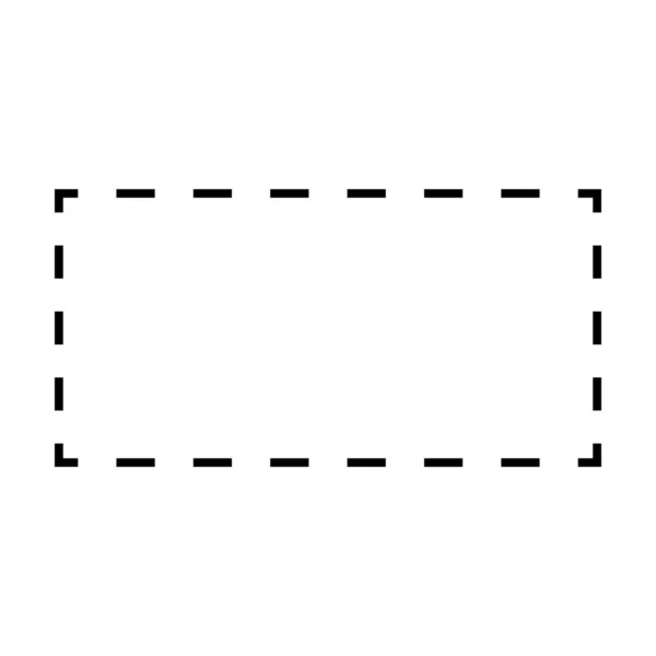 Rechthoek Vorm Gestreepte Pictogram Vector Symbool Voor Creatief Grafisch Ontwerp — Stockvector