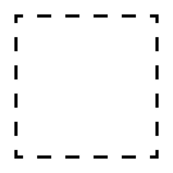 Vierkante Vorm Streepje Pictogram Vector Symbool Voor Creatief Grafisch Ontwerp — Stockvector