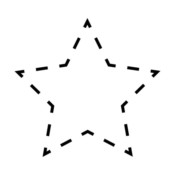 Star Shape Dashed Icon Vector Symbol Creative Graphic Design Element — Stockvector
