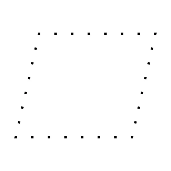 Parallelogrammform Gepunktetes Symbol Vektor Symbol Für Kreatives Grafikdesign Element Einer — Stockvektor