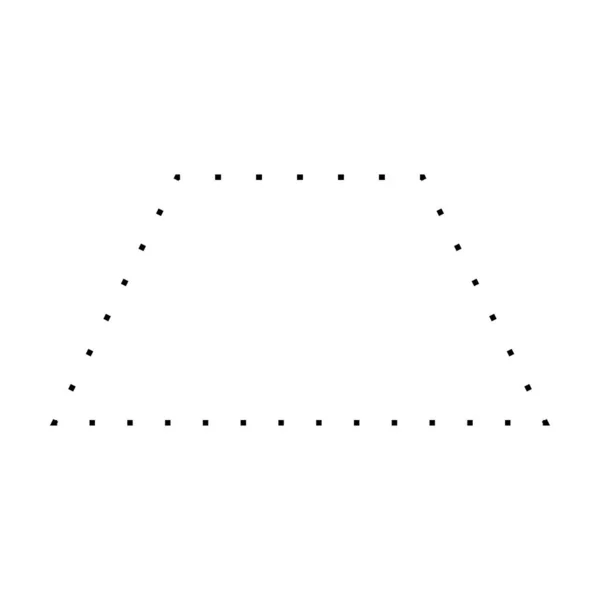 Trapez Oder Trapezform Gestrichelt Symbol Vektor Symbol Für Kreative Grafische — Stockvektor