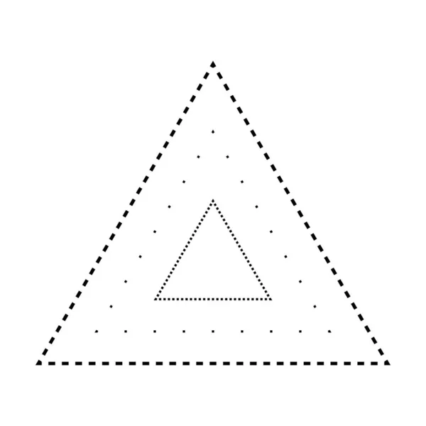 Tracing Triangle Shape Broken Line Element Preschool Kindergarten Montessori Kids — Stock Vector