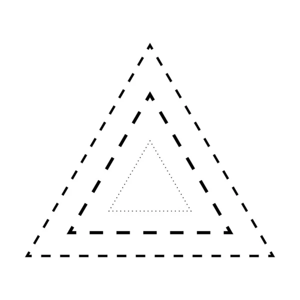 Tracer Forme Triangle Élément Ligne Brisé Pour Les Enfants Préscolaires — Image vectorielle